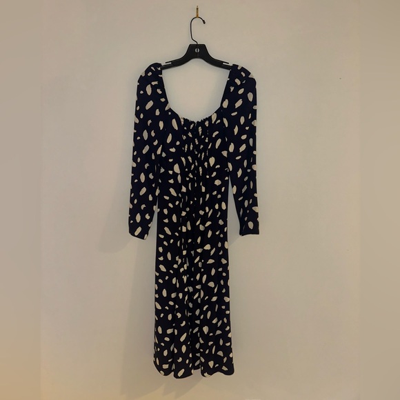 Reformation Sigmund Midi Dress, 2, Blue Splatter Print - Picture 6 of 16